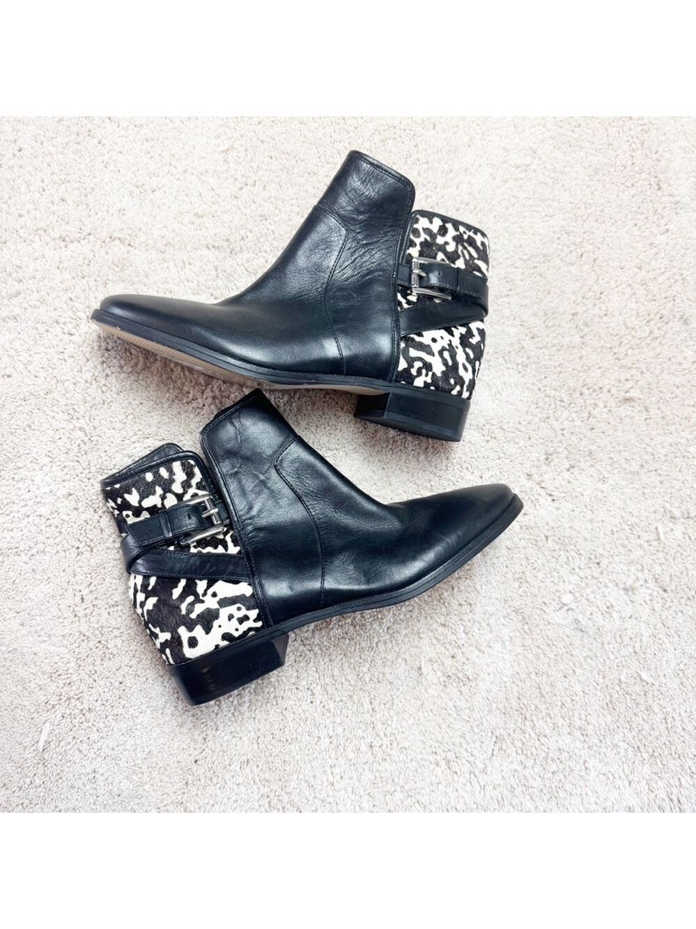 Michael Kors Salem Leopard Calf Hair Leather Bootie 7M